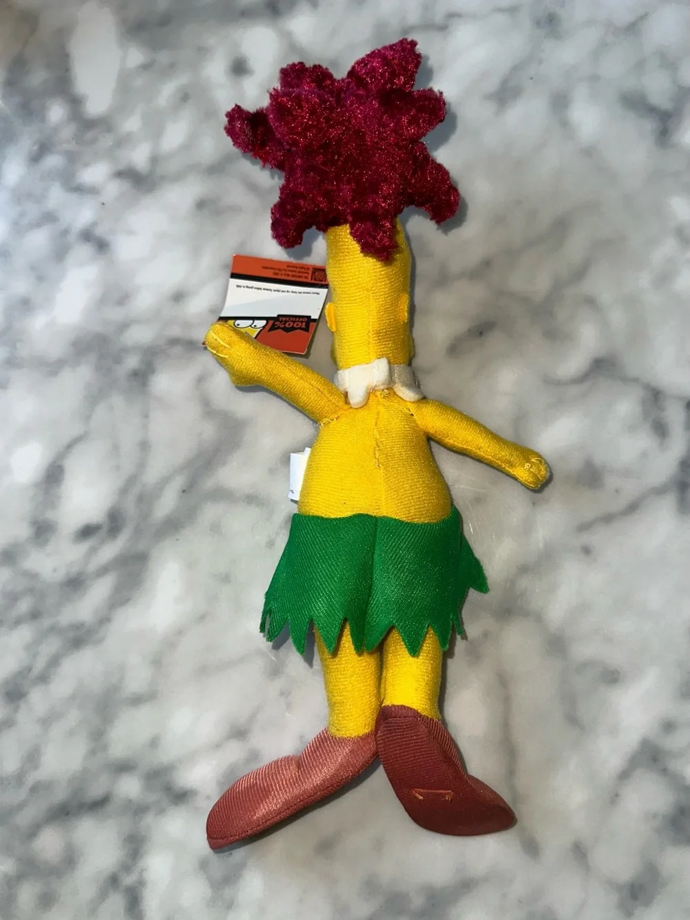The Simpsons Sideshow Bob Plush Bird Toy - 2006 Yellow with Green Skirt